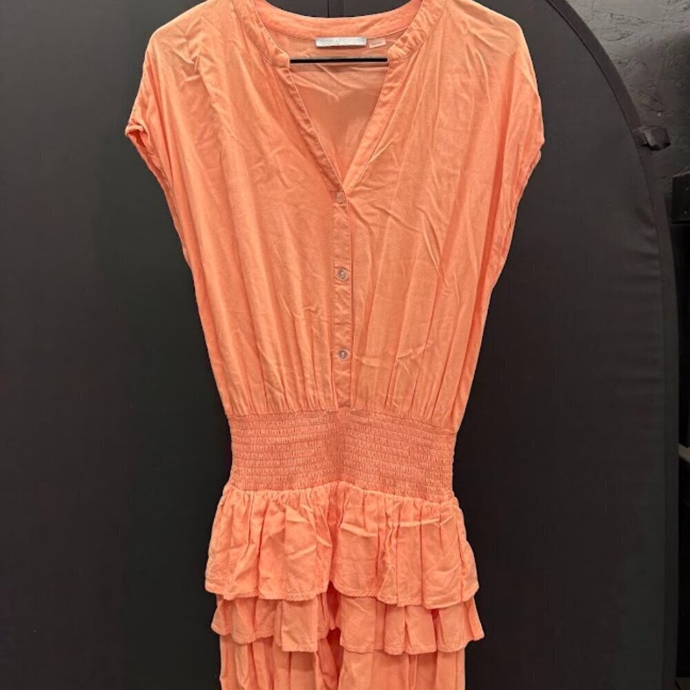 Tart Kalli Coral Button Down Ruffle Dress